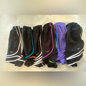 Nike Women's Athletic Shorts 3x LOT - Black, Purple, Blue, Orange, Green